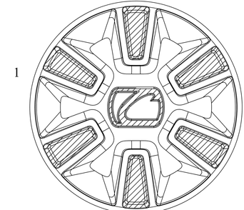 Hubcaps Diagram and Parts List for SC300 (12AVA2M5710)(2019) Cub Cadet Lawn Mower